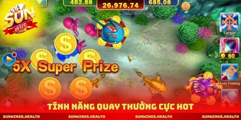 Tính năng quay thưởng cực hot